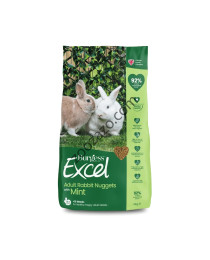 Пълноценна гранулирана храна за Зайци, с мента и без зърно, 10 кг. - Burgess Excel Adult Rabbit Nuggets with Mint